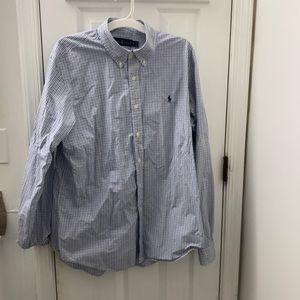 Ralph Lauren xl white long sleeve button down polo shirt white